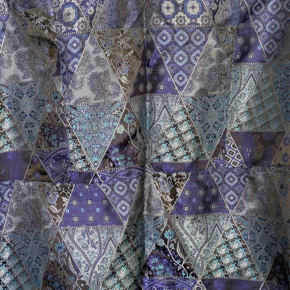 Coldwater Creek Blue Patchwork Pattern Jacket/Bla… - image 7